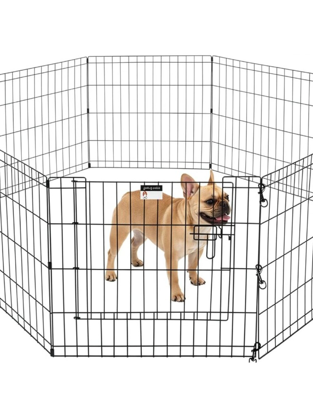 Puppy Playpen - Foldable Metal Exercise Enclosure with Eight 24-Inch Panels - In